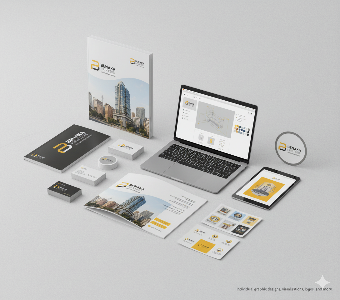 Graphic design mockups